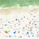Aerial photo of a beach in the Hamptons, New York